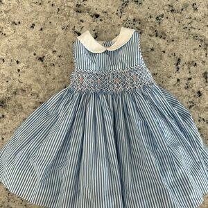 Ralph Lauren Girls' Stripe Smocked Dress & Bloomers Set - Baby